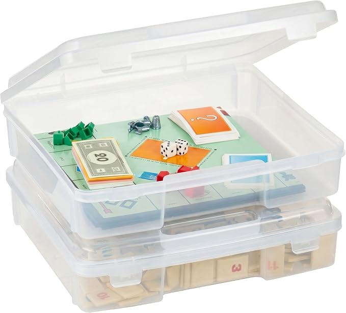 IRIS USA Board Game Storage Containers, and Fits 8.5" x 11" or A4 Papers by IRISUSA