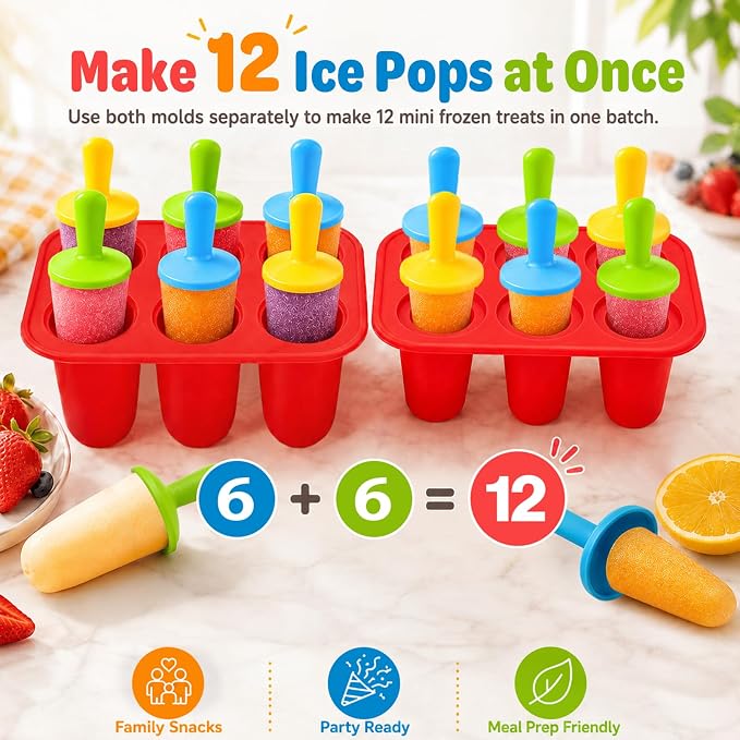 Stuffed Popsicle Mold, 2-in-1 Silicone Ice Pop Maker - Image 3