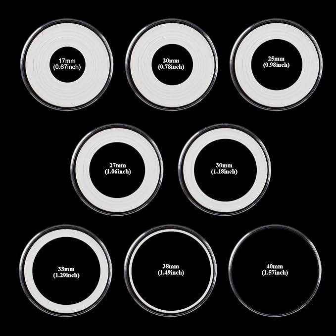 Utron 60P Clear Plastic Coin Capsules, Dollar Coin Holder, 40mm Silver Coin - Image 5