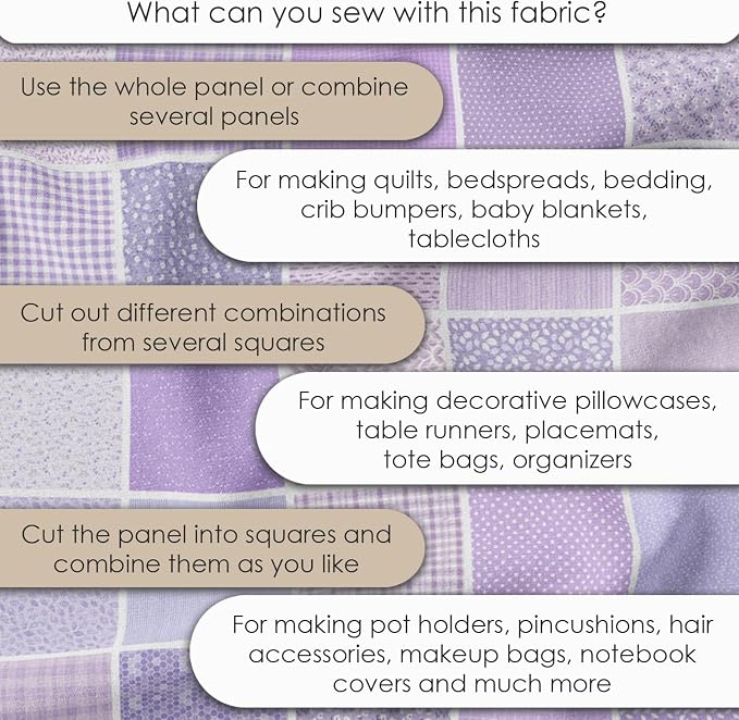 Cotton Satin Patchwork Fabric Panel – 35 Designs, 20×20 cm Squares, Single - Image 6