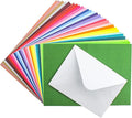 48 Pack Blank Folded Cards and Envelopes Colored Cards White Envelopes 5 x 7 by Livholic-Rosebluebell
