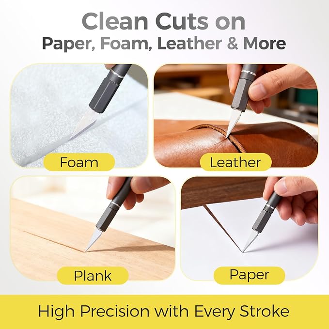 Exacto Knife Set, 10 Sharp #11 Hobby Knife Blades, Storage Case – - Image 3