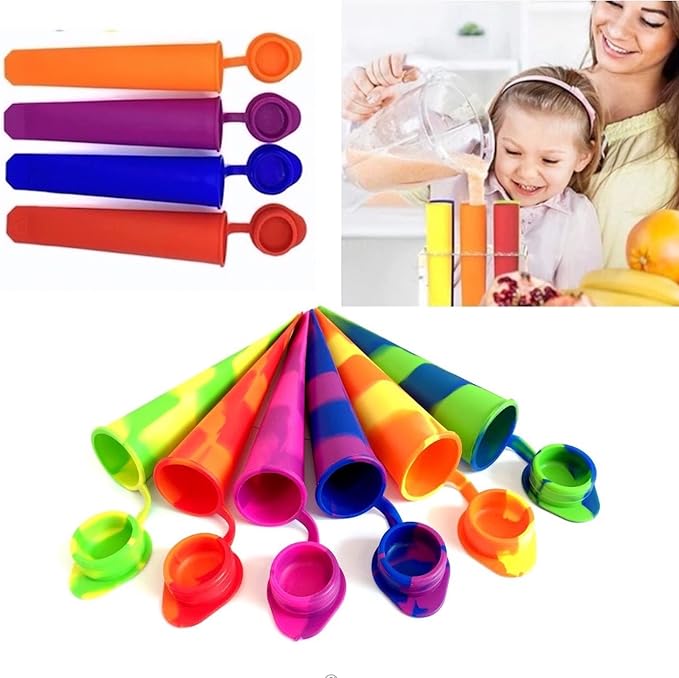 Ecoberi Popsicle Molds with Attached Lids, 8 Piece | Reusable Ice Pop Maker - Image 7