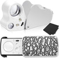 2 Pieces Jewelers Loupe 30X 60X 90X Illuminated Eye Loupe Magnifier Jewelry by Jetec