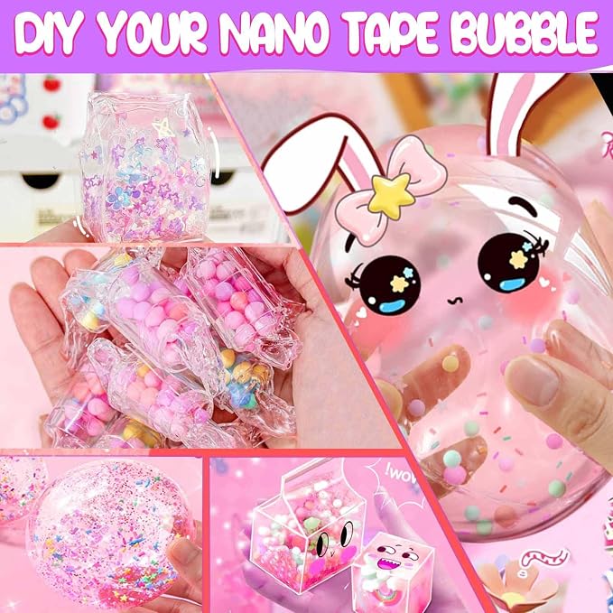 ZiZa Nano Tape Bubble Kit for Kids, DIY Squishy Stress Ball Making Maker Kit - Image 5