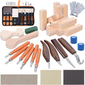 Ninonly 42pcs Wood Carving Tools Kit, Wood Whittling Knife Set by Ninonly