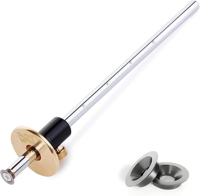 Mr. Pen Wheel Marking Gauge, 2 Extra Blades, Laser Engraved Graduations, Solid Brass Face, Adjustable
