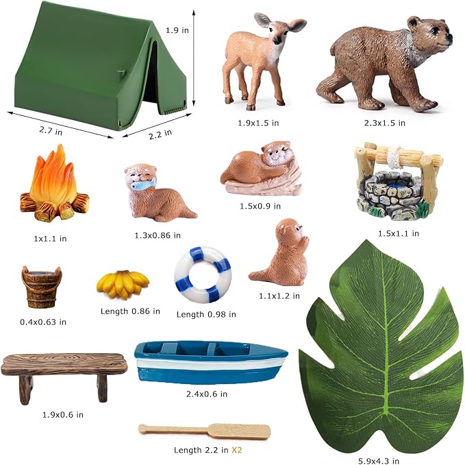 Miniature Garden Accessories, Model Scenery Kit, Forest Animal Figures - Image 2