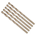 Drill Bit, #31 Cutting Diameter, 4341 HSS Gold Finish 135° Cutting Angle Number Jobber Bits - (Applications: for Drilling Soft Metal Plastic Wood), 5-Pieces