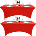 2-Pack 4ft Red Spandex Table Covers by Unknown