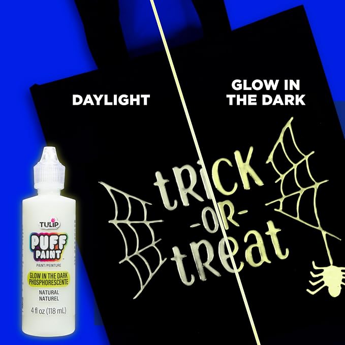 Tulip Puff Glow In The Dark Fabric Paint, Permanent Craft Paint - Image 5