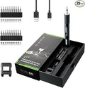 Gear Adjustable Mini Electric Screwdriver,JAKEMY Laptop Screwdriver Repair Tool Kit Cordless Torque Power with Light Manual&Automatic Rechargeable for Phone,Consoles,Toys,Ect, (JM-E21A)