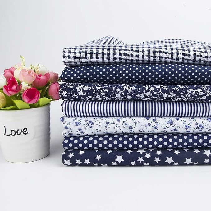 Cotton Fabric DIY Making Supplies Quilting Patchwork Fabric Fat Quarter Bundles by Antetek