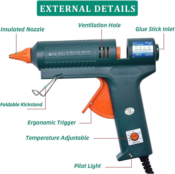 Full Size Hot Glue Gun, 150 Watts - Image 5
