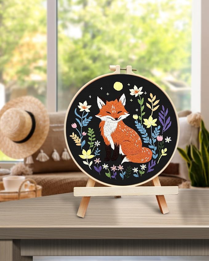 TINDTOP Embroidery Kit for Beginners Adult, Fox Embroidery Kit | Include - Image 5