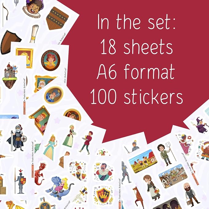BulbaCraft 100Pcs Medieval Stickers - Image 2