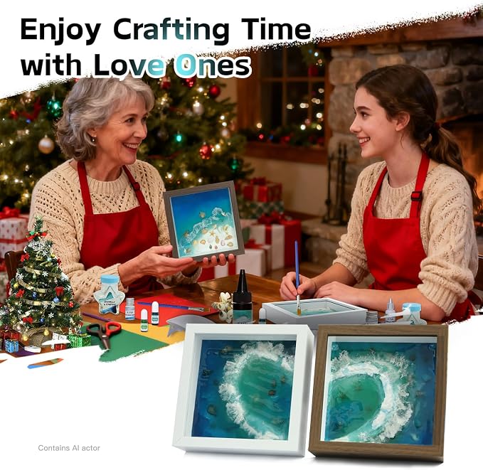 iLAND Crafts for Adults Resin Art Kit DIY Beach Ocean Themed Crafting Adult - Image 4