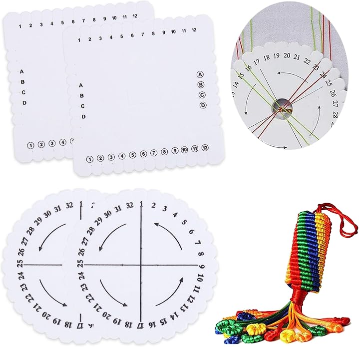 4Pcs Kumihimo Disk Braiding Wheel Lightweight & Convenient Friendship Bracelet by Comidox