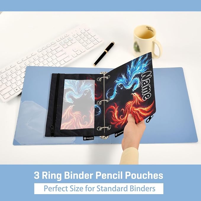 Custom Dragon Phoenix Pencil Pouch - Image 4