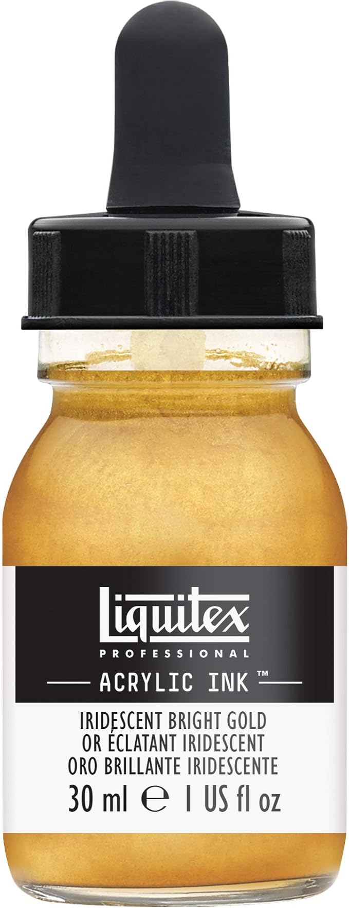 Liquitex Professional Acrylic Ink, 1-oz Jar, Iridescent Bright Gold by Liquitex
