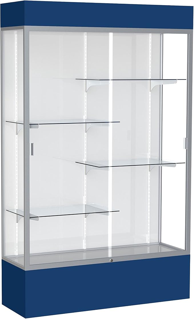 Waddell Spirit Lighted Floor Display Case, Satin Finish by WADDELL