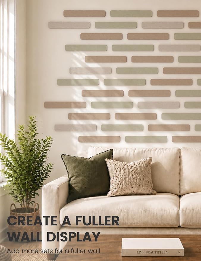 Fluxynara Cork Board Alternative Felt Strip Board 8-Pack 13"x2", Office Pin - Image 7