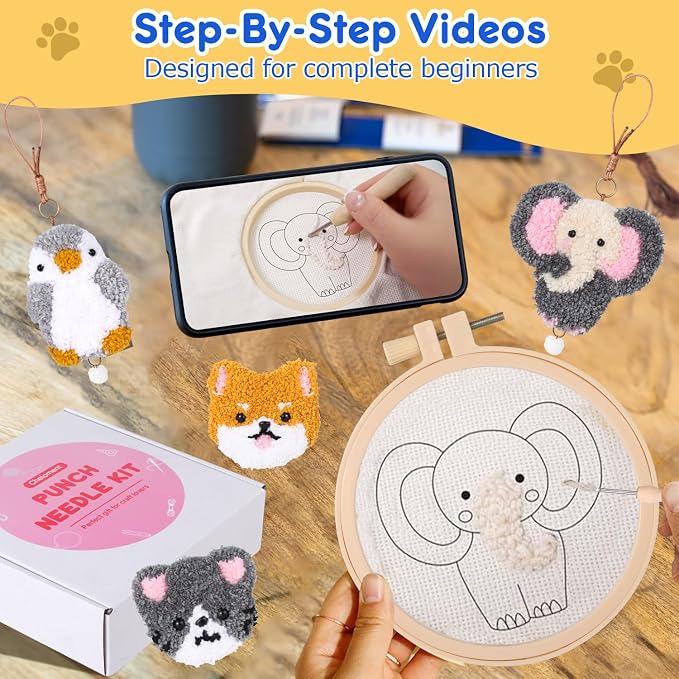 Punch Needle Kit for Beginner, Embroidery Kit - Image 3
