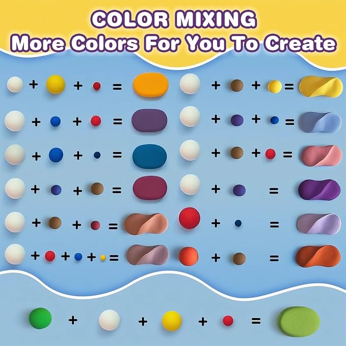 Ixiaoyoo Air Dry Clay, 30 Colors Foam Modeling Clay - Image 11