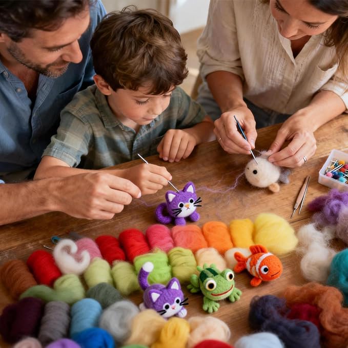 NEBURORA 32 Color Needle Felting Wool Set 3g Per Color Total 96g Wool Felt - Image 5
