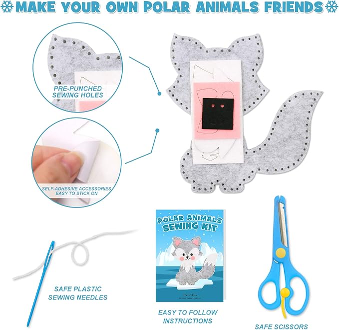 CiyvoLyeen Polar Animals Sewing Kit - Image 5