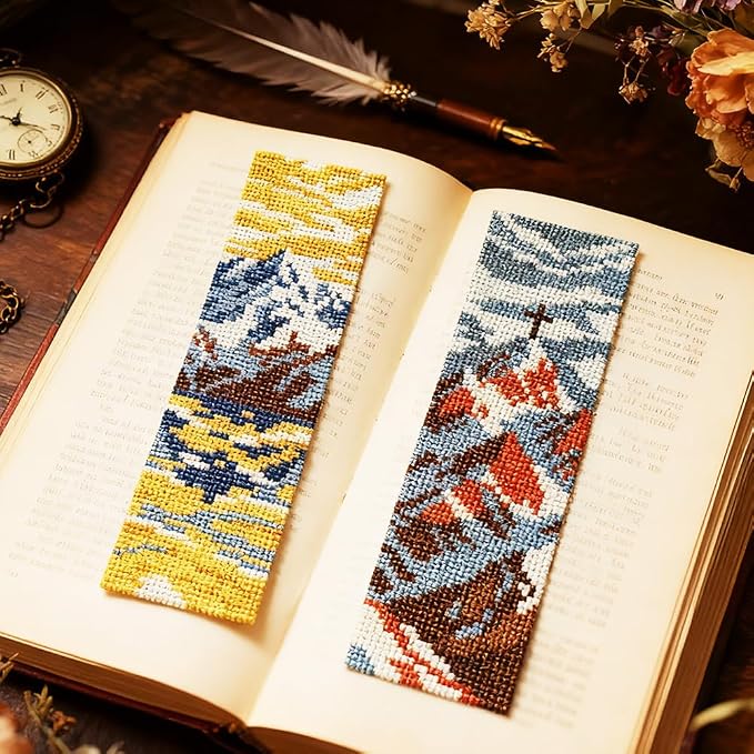 ACRNIGHEET 6PCS Cross Stitch Bookmark Kit - Image 5