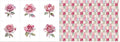 Cotton Fabric Panel – Single Continuous Patchwork Rose Panel, Featuring 6 by FabricsTown