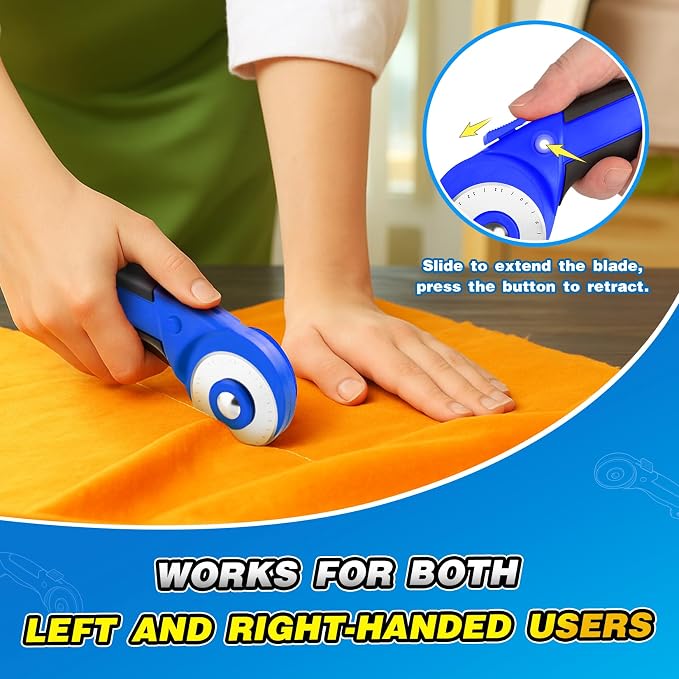 DIYSELF 45mm Rotary Cutter for Fabric, Fabric Cutter Rotary Tool - Image 4