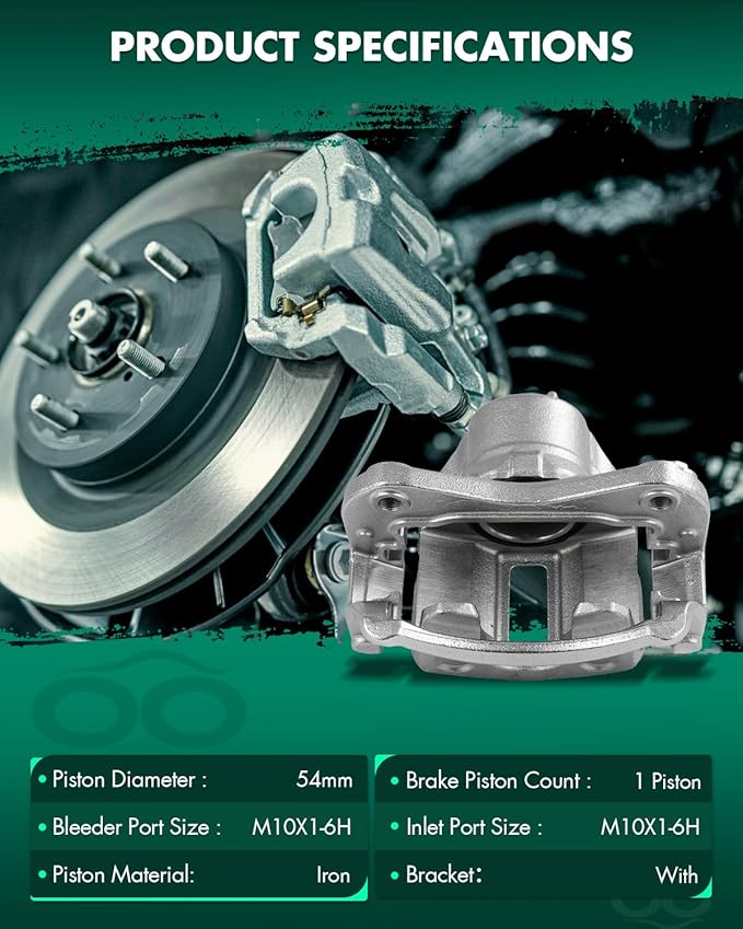 SCITOO 19B2849 Front Right Disc Brake Caliper Assembly w/Bracket For Hyundai For Elantra 2002-2005