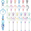 Tondiamo 12 Pcs Beadable Keychains Bars Bulk Blank Beaded Metal Keychain by Tondiamo