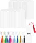 【40 Packs Bulk】 Clear Acrylic Bookmarks Blanks 6" x 2" by WHLBHG
