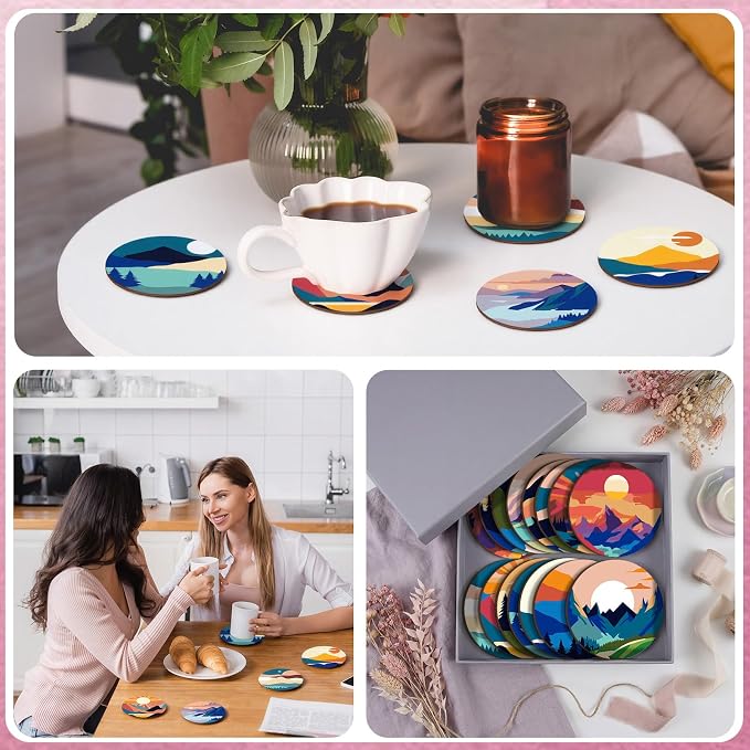 Reallnaive 8 Pcs Mountain Paint by Numbers Kit - Image 6