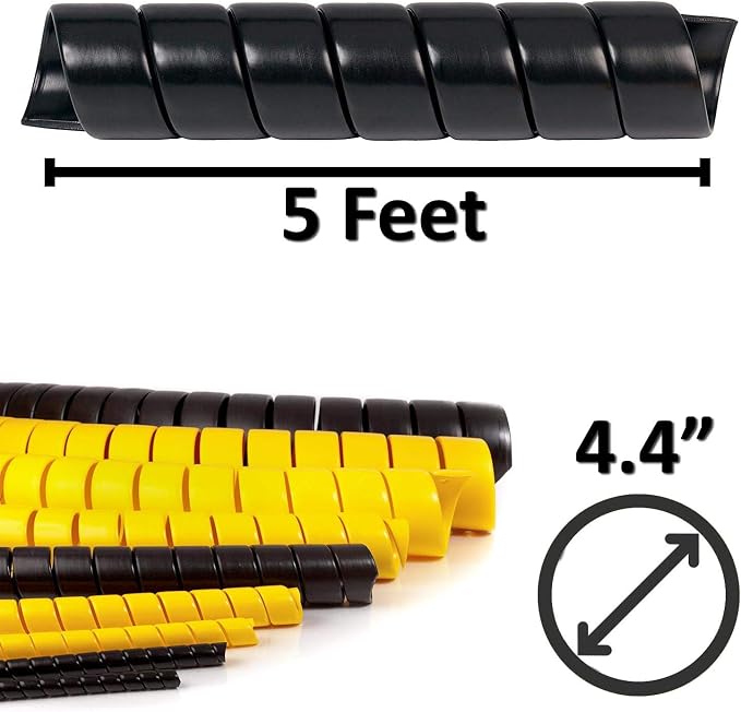Electriduct 4.4 Inch Heavy Duty Spiral Wrap HDPE Flexible Plastic Cable Sleeve - Image 3