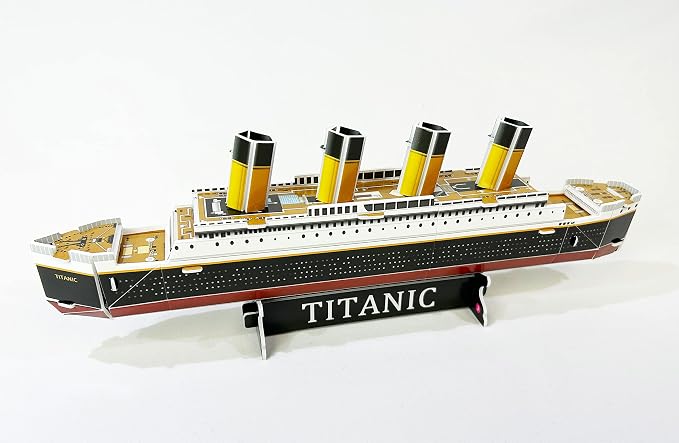 Brick Loot Titanic Ship Paper Craft Kit 3D Puzzle, 30 Piece Ocean Liner Model by BrickLoot