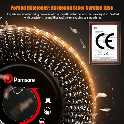 Pomsare 13PCS Angle Grinder Polishing Pad Sanding Disc, Wood Carving Disc Set - Image 4