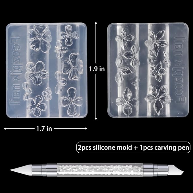 Fcozpjk Silicone Nail Art Molds - Image 2