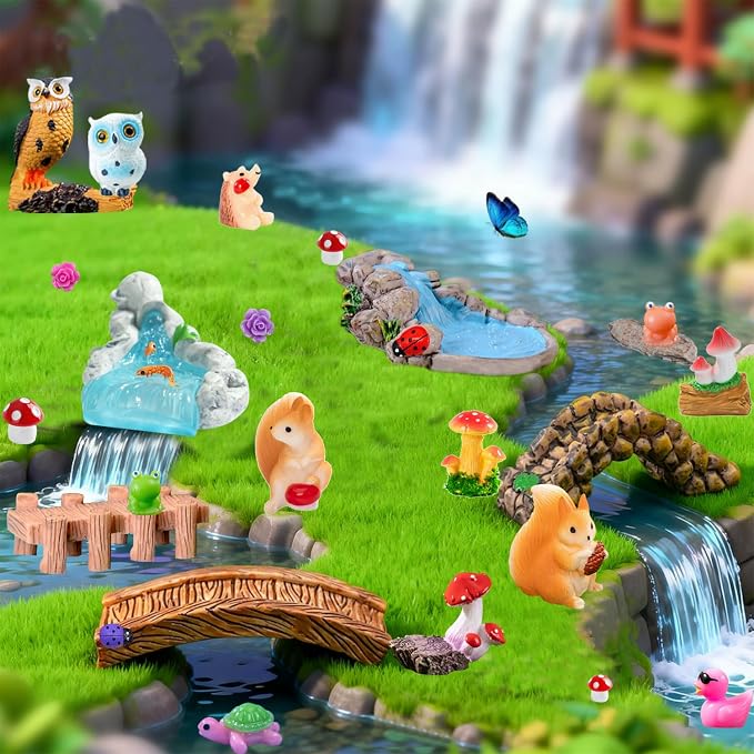 U-Zimikee 100 Pcs Mini Fairy Garden Accessories - Image 2