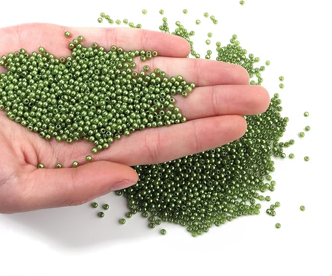 4000pcs Green 3mm Pearl Beads by chuyau