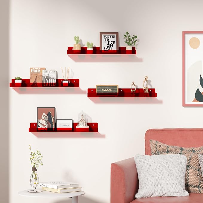 upsimples 4 Pcs 15" Acrylic Shelves - Image 2