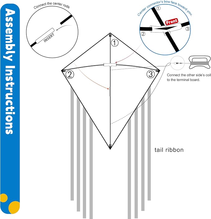 Colorful Diamond Kite, Fiberglass Frame - Image 4