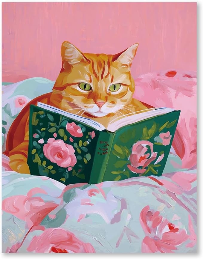 RLTXBUK Cat Cross Stitch Kits, Book Lovers Reader Gifts by Unknown
