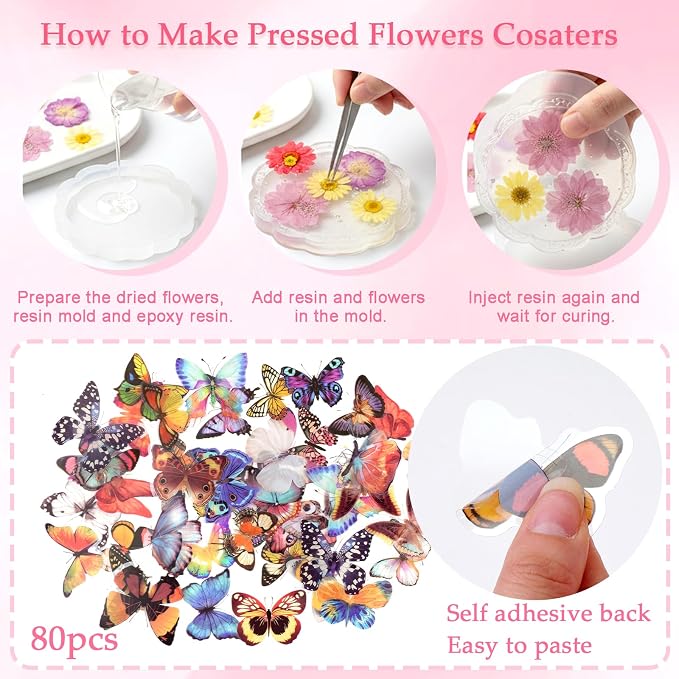 228Pcs Pressed Dried Flowers - Image 5