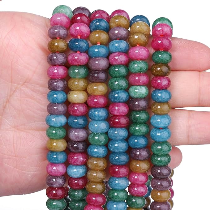 Songxi 5x8mm Natural Tourmaline Stone Rondelle Beads, Gemstone by SongXi