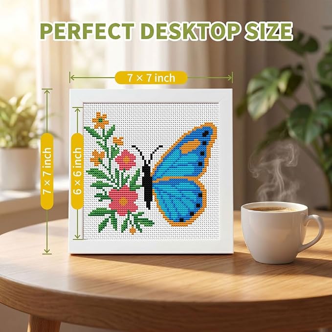 WUSARPLY Butterfly Stamped Cross Stitch Kits - Image 3
