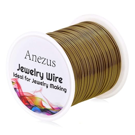 22 Gauge Jewelry Wire, Anezus Craft Wire Tarnish Resistant Copper Beading Wire by anezus